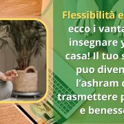 insegnare yoga a casa, benefici insegnamento yoga, flessibilità insegnamento yoga, benessere, studio yoga domestico